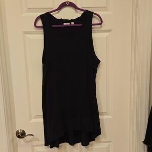 LOGO by Lori Goldstein Black Tank Top 1x